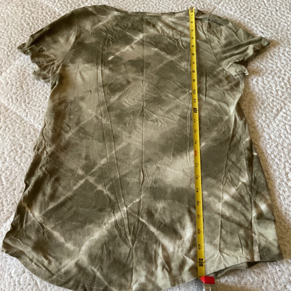 George T-Shirt Womens Medium Olive Green Excellent Tie Dye Cotton - Picture 3 of 3